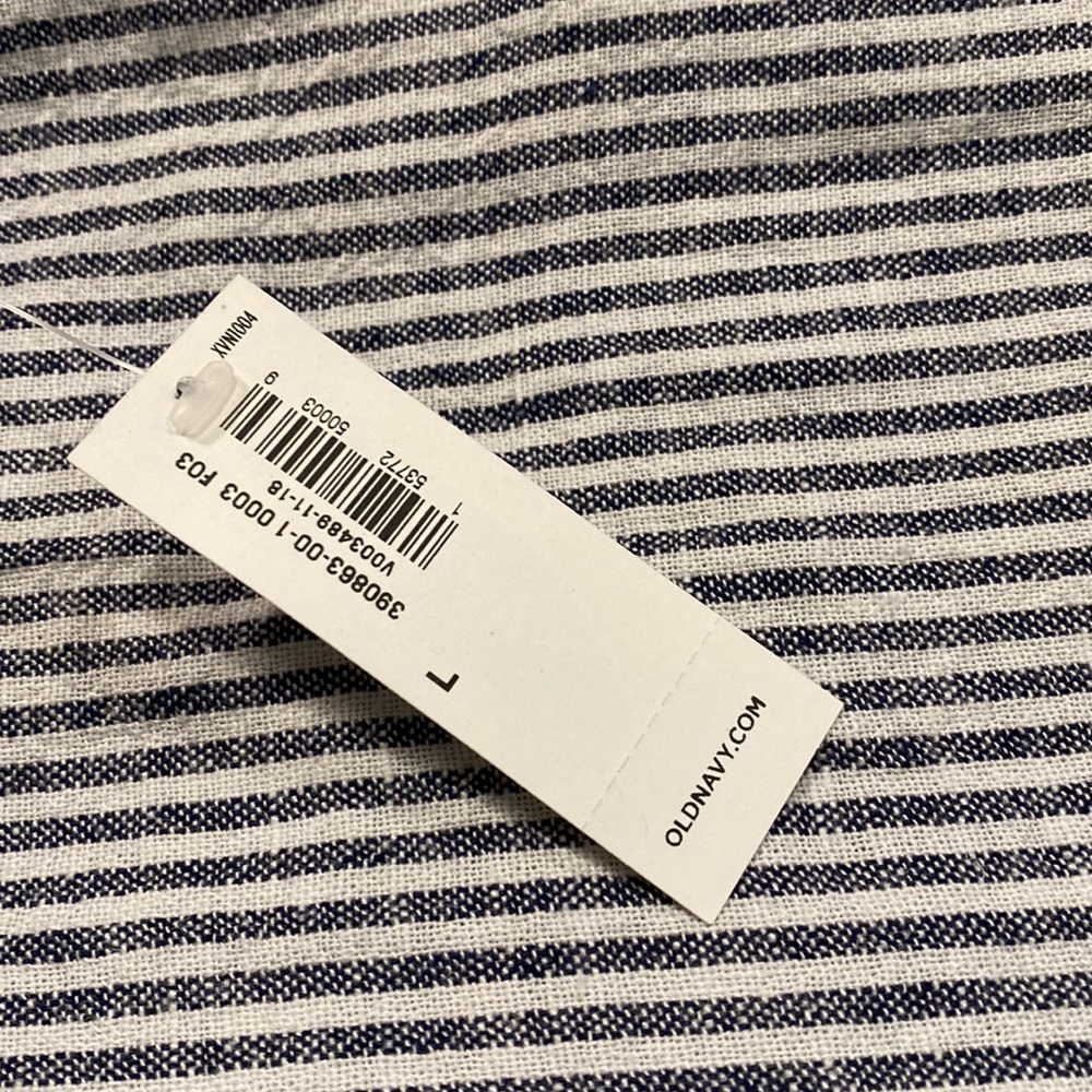 OLD NAVY Striped Waist Defined Faux Wrap Jumpsuit - Picture 10 of 13